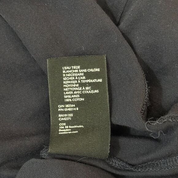 COS Swing Tank XS Relaxed Fit Navy Blue Lightweight Stretch Cotton Scoop EUC B3 - Picture 4 of 4